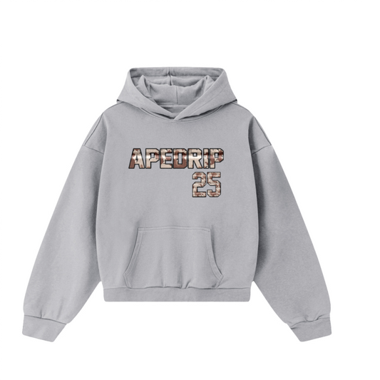 Oversized Cropped Jersey Hoodie - APEDRIP