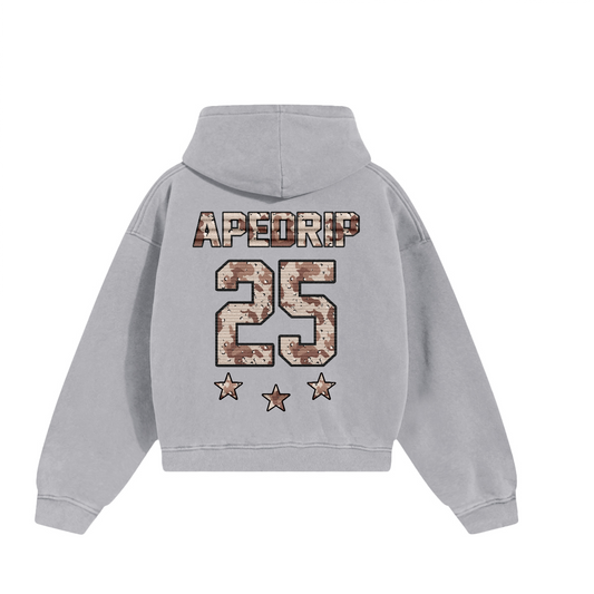Oversized Cropped Jersey Hoodie - APEDRIP