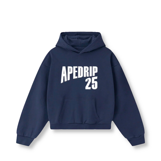 Oversized Cropped Flag Hoodie